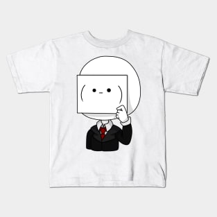 slenderman face Kids T-Shirt